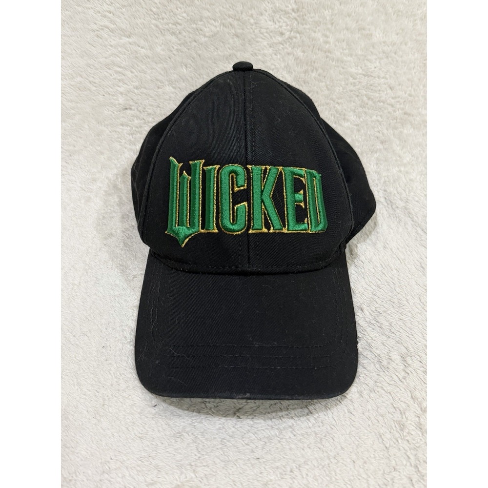Universal Studios Wicked Embroidered Hat Baseball Cap Strapback Black & Green OS